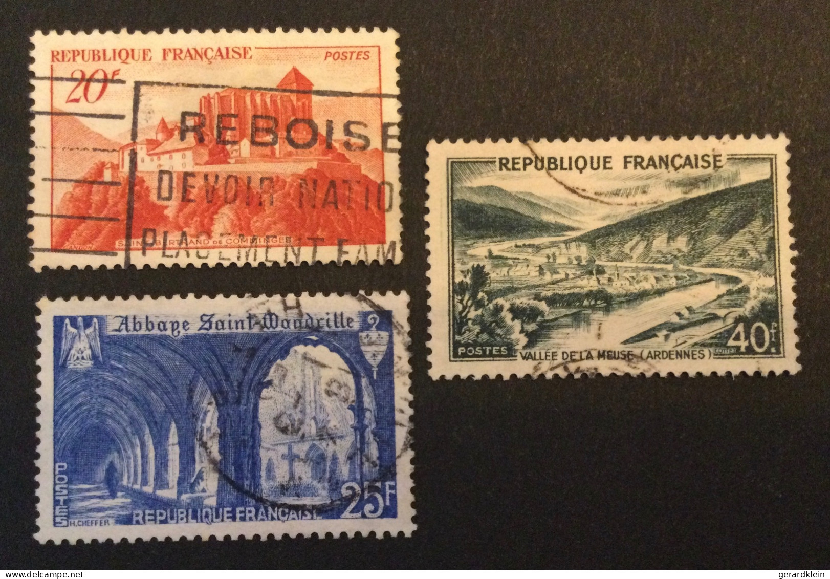 Num. 841A (20Fr) -  842(25Fr) - 842A(40Fr) - Used Stamps