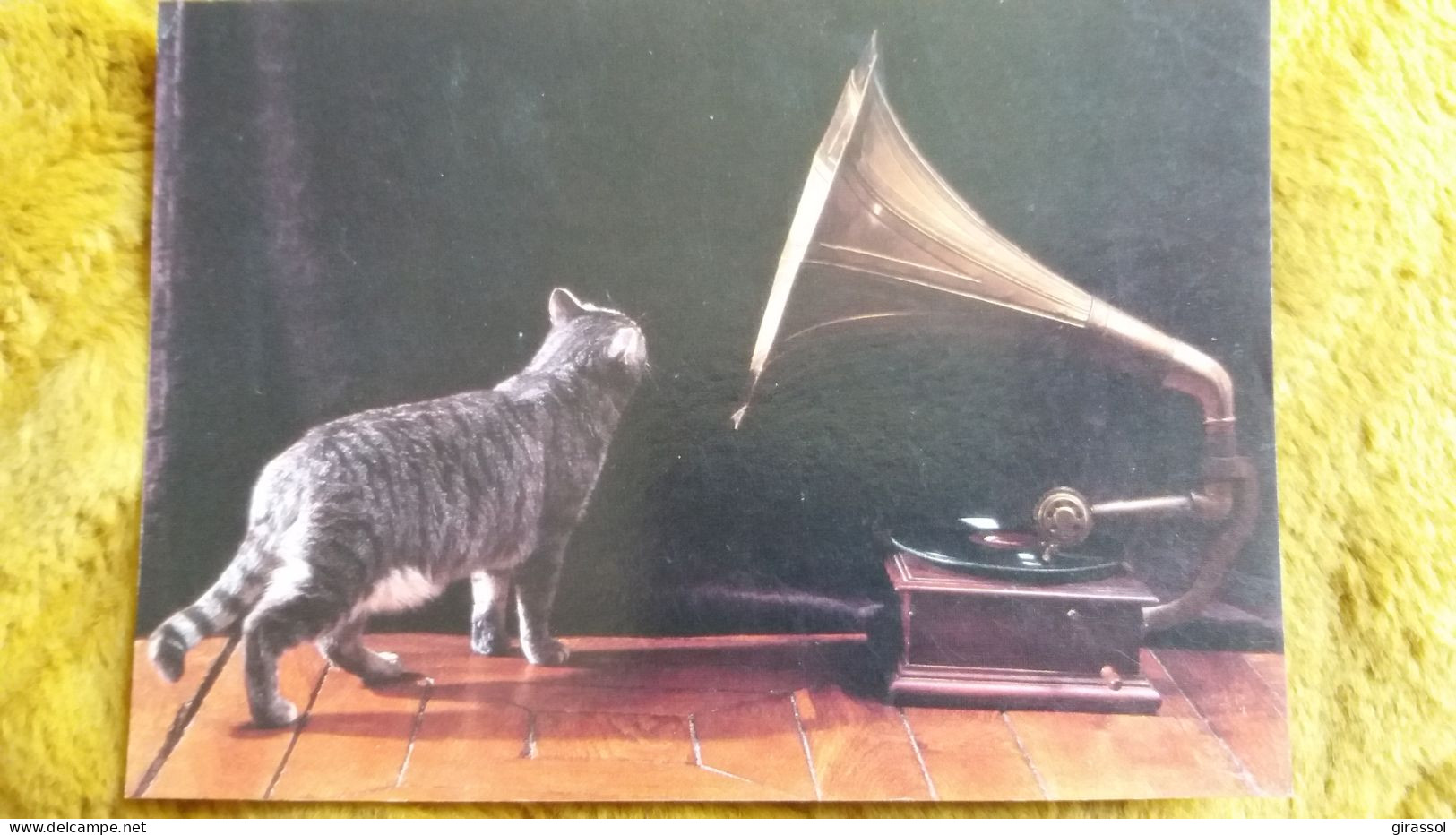 CPM CHAT PHONOGRAPHE BERNARD BOISSON LA VOIX DE SON MAITRE ED CARTES D ART SERIE CHATS N° 96 / BB 9 - Chats