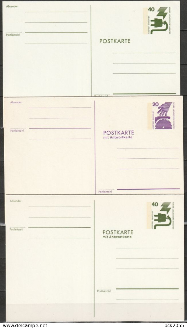 Berlin Ganzsache 1974 Mi.-Nr. P 95, P96, P97 Ungebraucht ( PK 109) - Cartes Postales - Neuves