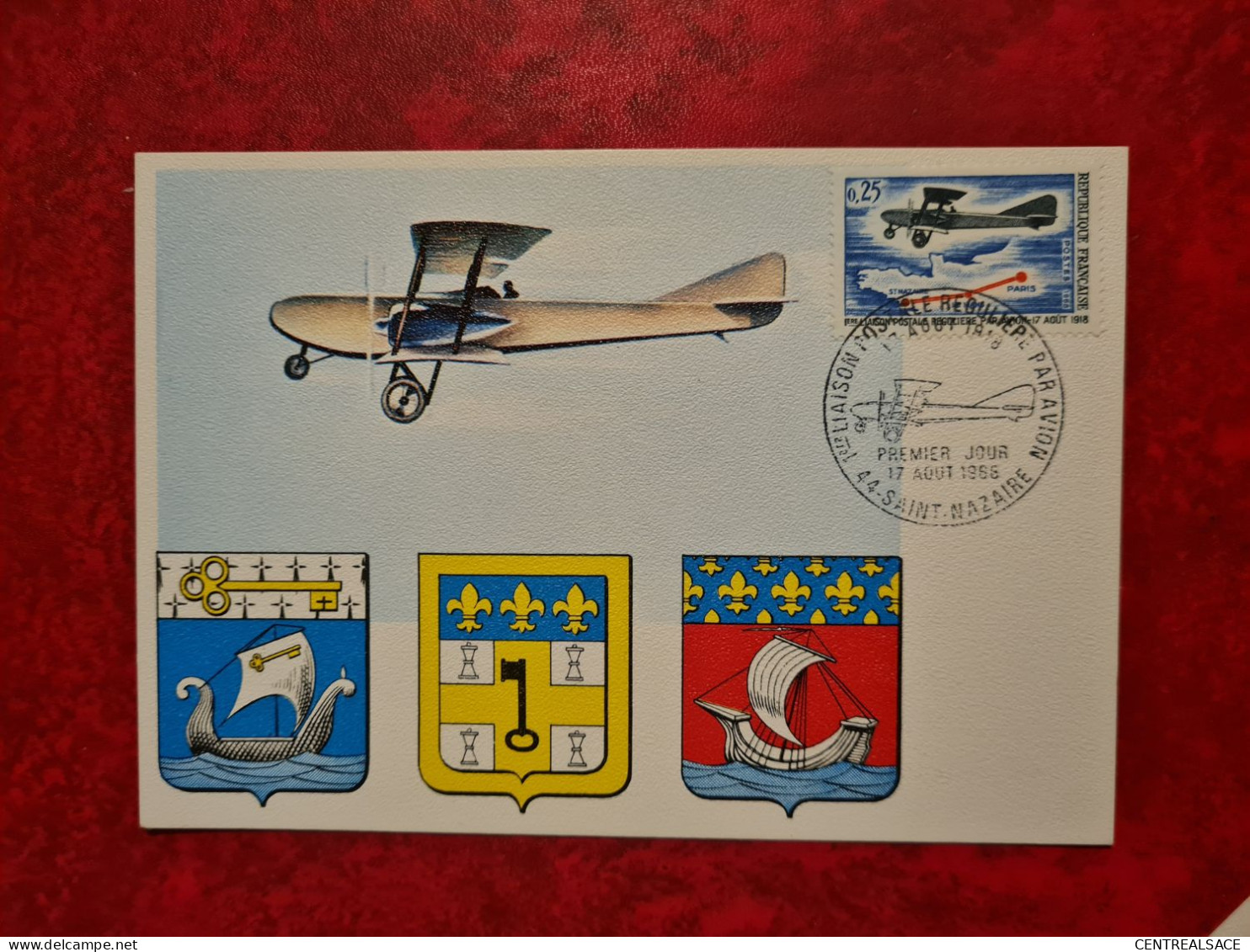 FDC 1968 MAXI  SAINT NAZAIRE Première Liaison Postale Par Avion - 1960-1969