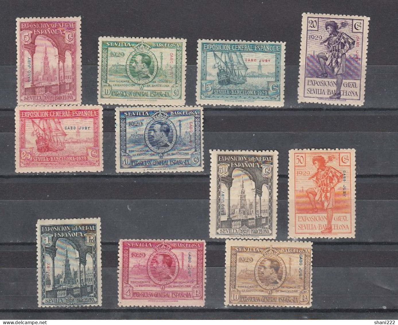 Spain - Cabo Juby - 1929 Cruz Roja - Sevilla Exhibition - LH-MH Set (2-148) - Cabo Juby