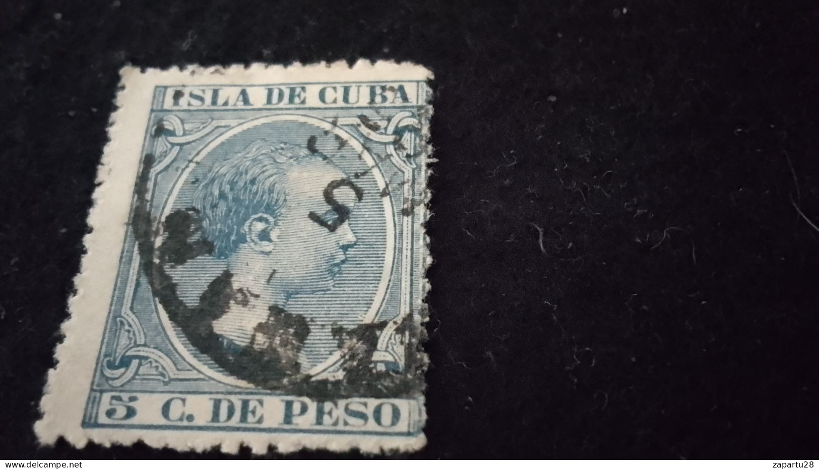 CUBA- İSPANYOL KUBASI--  5 C.  DE PESO     DAMGALI - Sonstige & Ohne Zuordnung