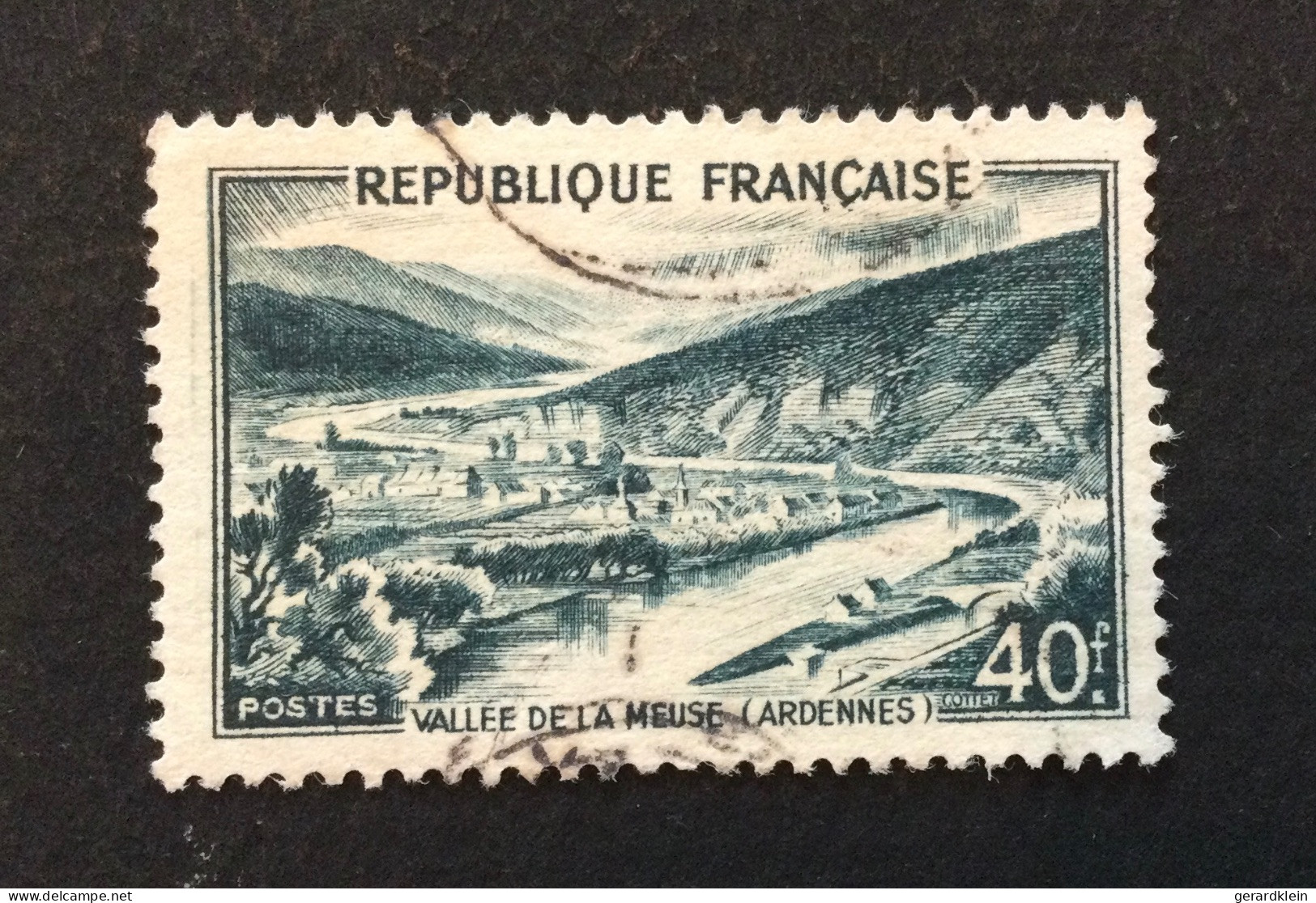 Num. 842A (40Fr) Vallée De La Meuse - Used Stamps