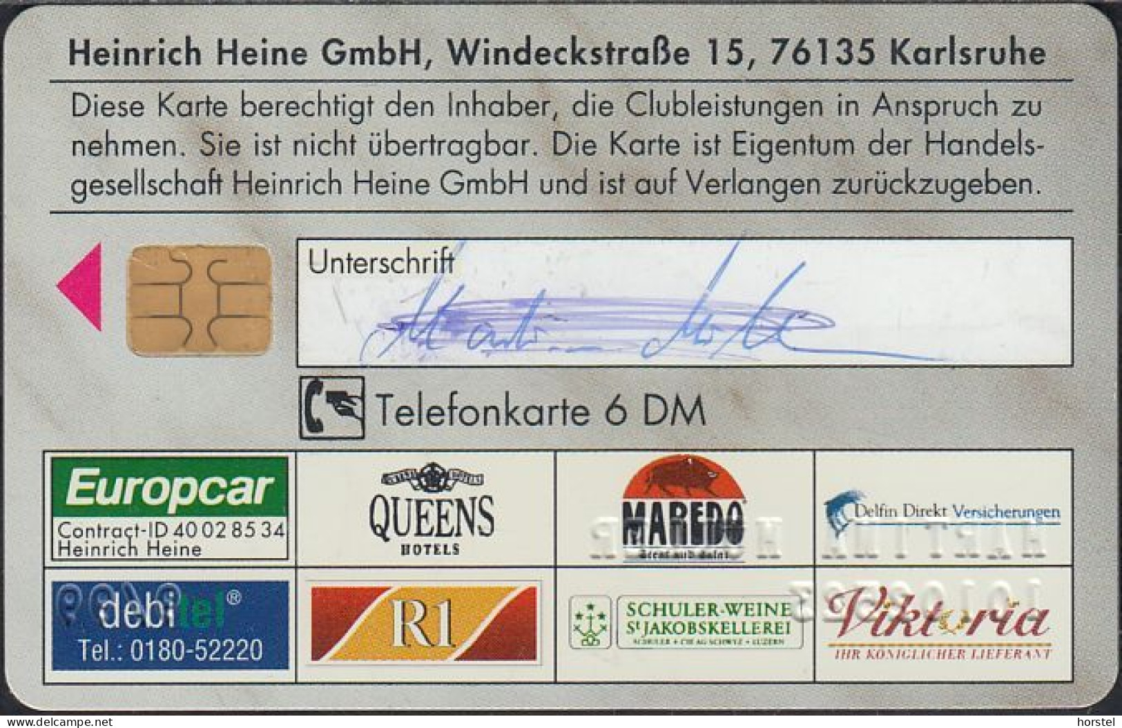 GERMANY O1029/97 Heine Club - Club - Card - O-Series : Series Clientes Excluidos Servicio De Colección