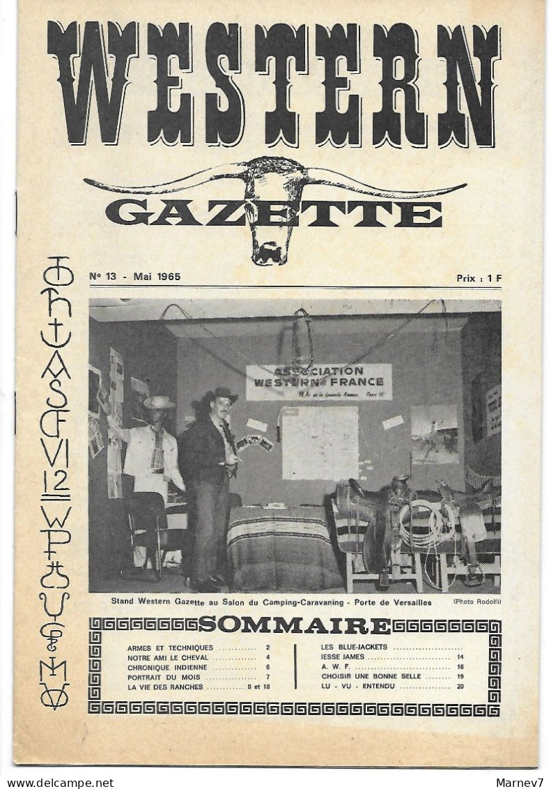 Revue WESTERN GAZETTE N° 13 - Mai 1965 - George Fronval - - Joë Hamman - Jesse James - Armes De L'Ouest - Autres & Non Classés