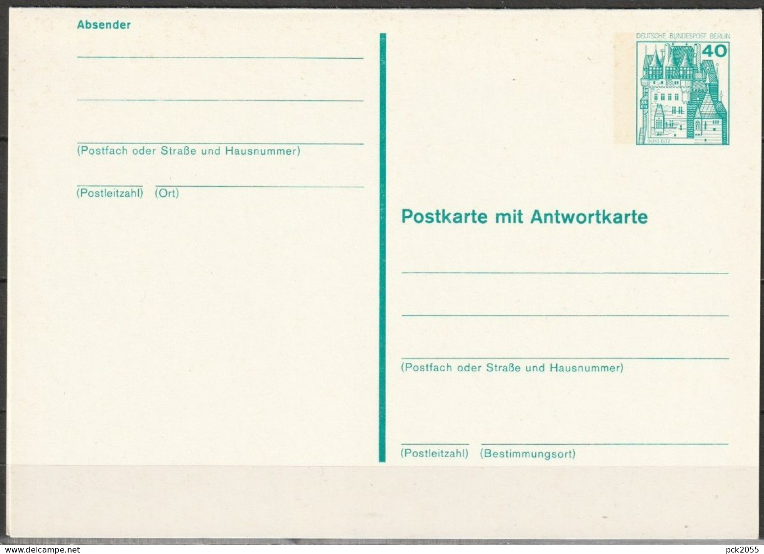 Berlin Ganzsache Michel P 107 Mit Antwort Postkarte Ungebraucht ( PK 12 ) - Postkaarten - Ongebruikt