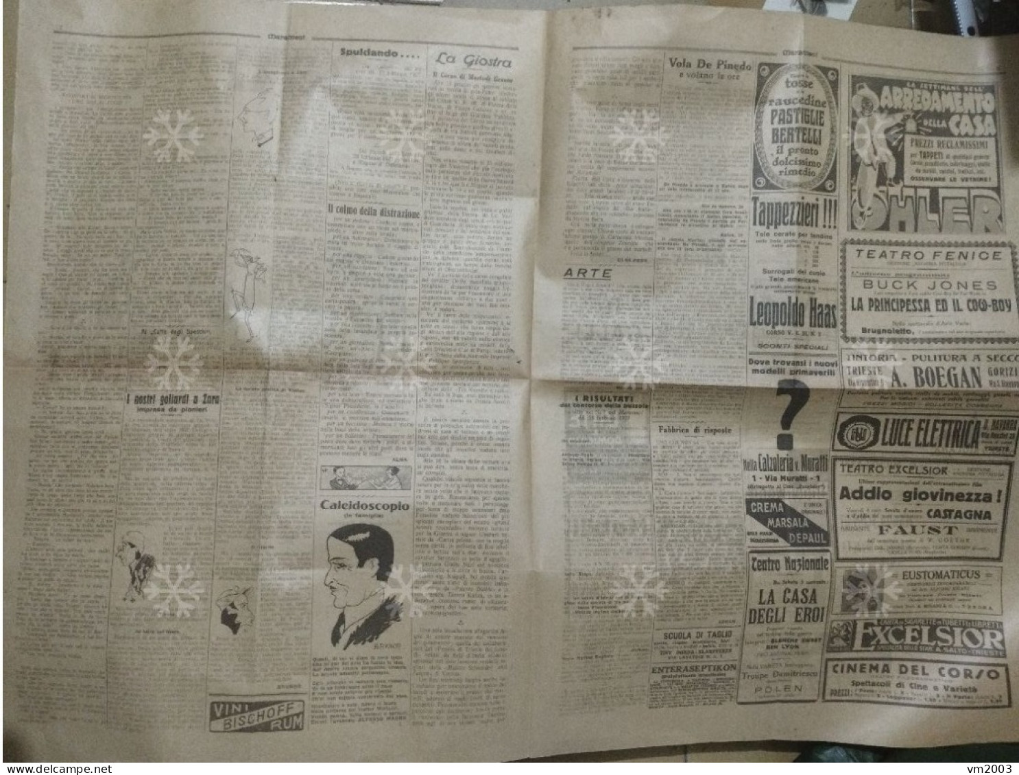 Giornale MARAMEO Trieste 4 Marzo 1927. Advertising PALLONI DA GIUOCO PIRELLI - Altri & Non Classificati