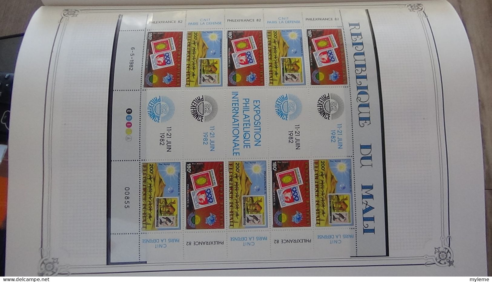 BC100 Collection de timbres et blocs ** du Mali sur feuille d'album.  A saisir !!!
