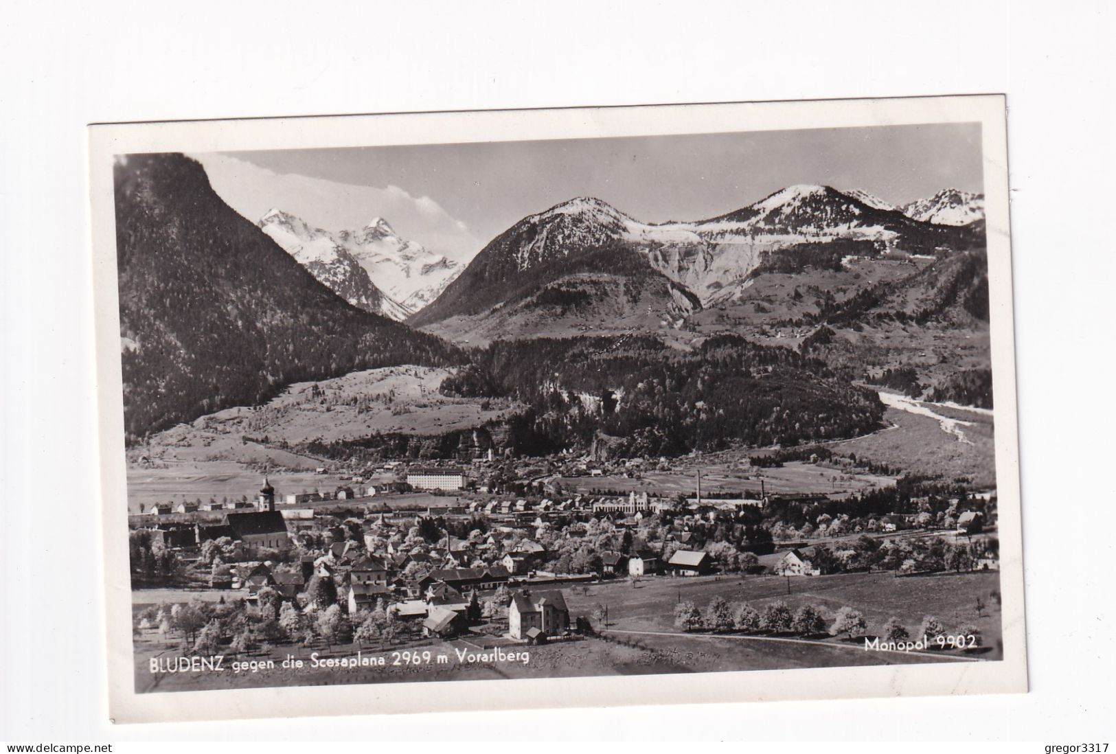 E6153) BLUDENZ Gegen Die Scesaplana - 2969m - Vorarlberg S/W FOTO AK ALT ! - Bludenz