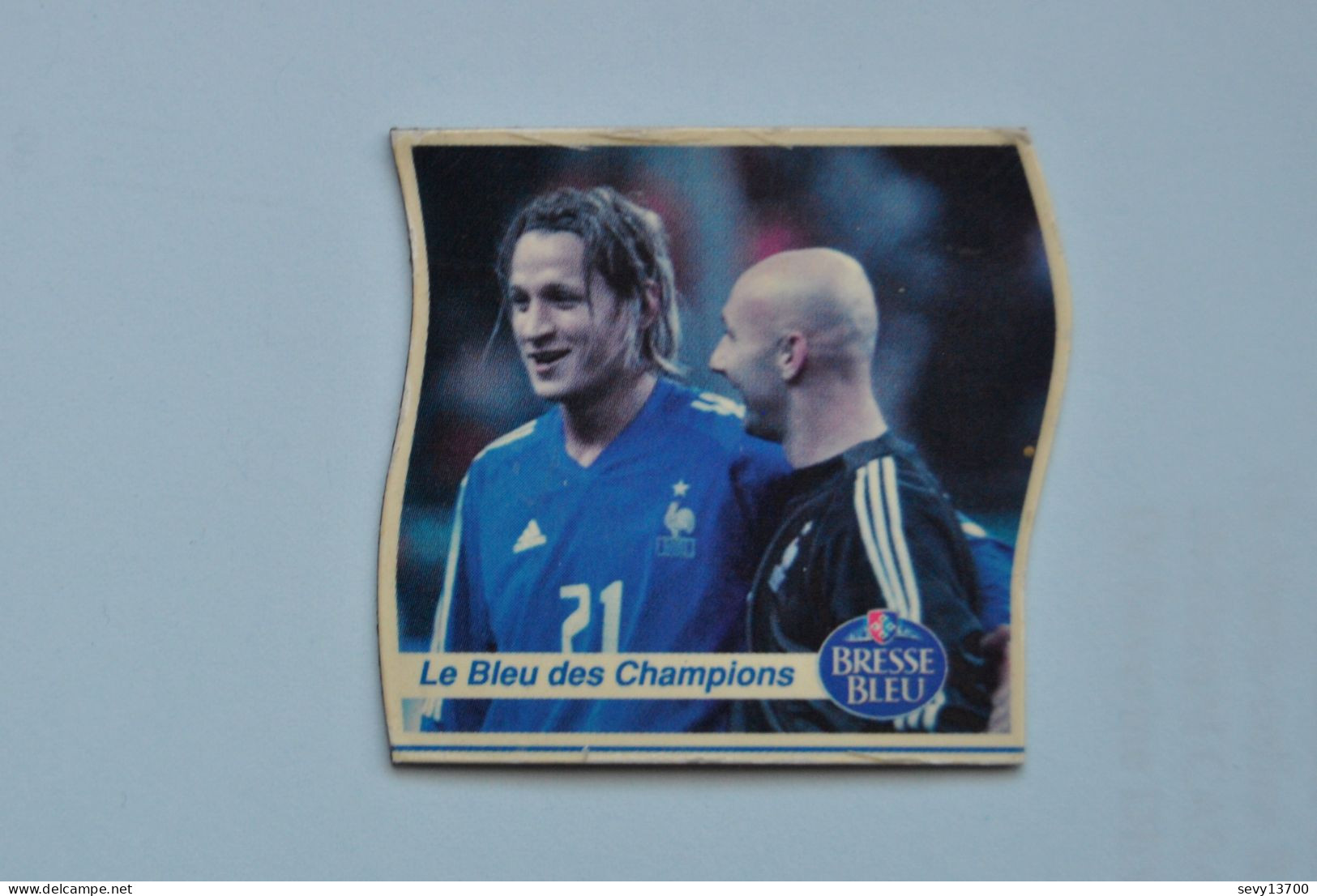 Lot 5 Magnets 4cm X 4 Cm Foot Ball - Le Bleu Des Champions - Zidane - Bixente Lizarazu - Fabien Barthez Et Mexes - Deportes