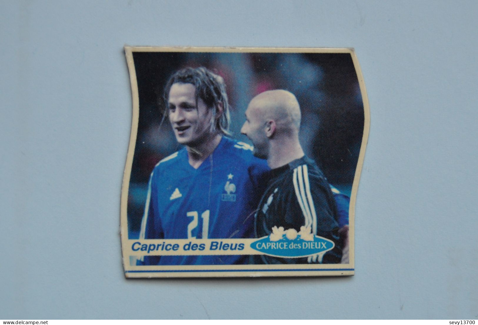 Lot 5 Magnets 4cm X 4 Cm Foot Ball - Le Bleu Des Champions - Zidane - Bixente Lizarazu - Fabien Barthez Et Mexes - Sports