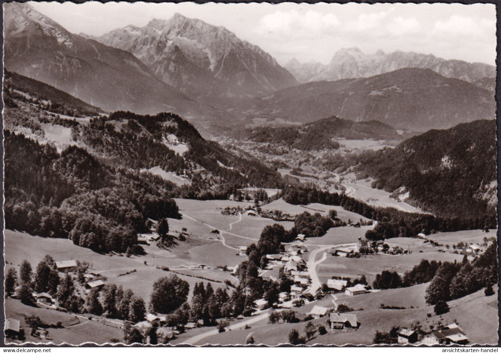 AK Oberau Gegen Berchtesgaden Mit Hochkalter Und Reiteralpe, Ungelaufen - Garmisch-Partenkirchen