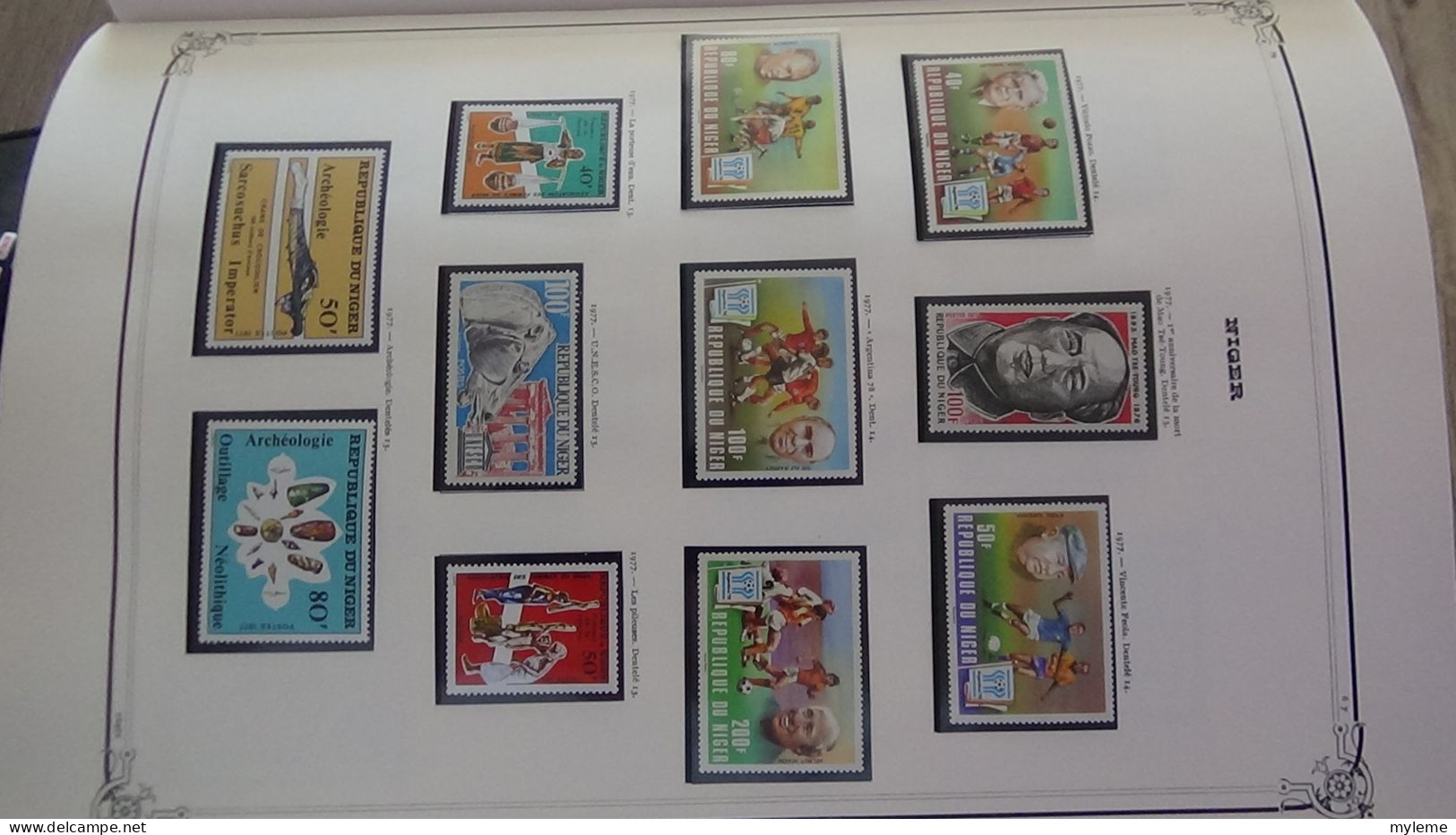 BC100 Collection de timbres et blocs ** du Niger sur feuille d'album.  A saisir !!!