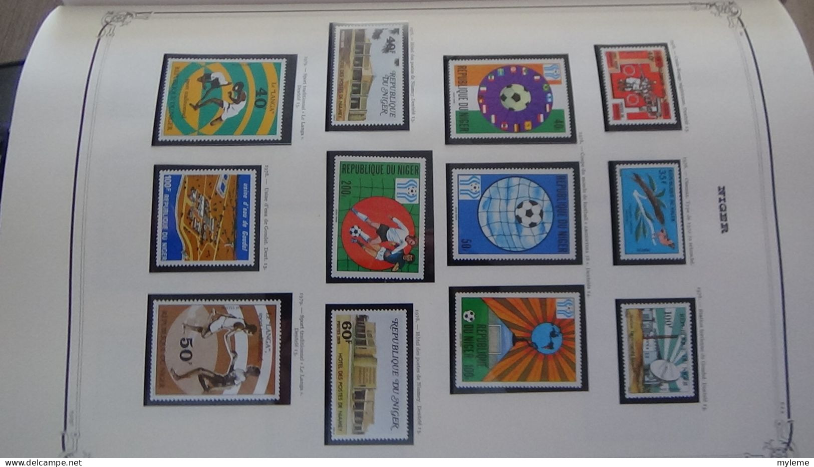 BC100 Collection de timbres et blocs ** du Niger sur feuille d'album.  A saisir !!!