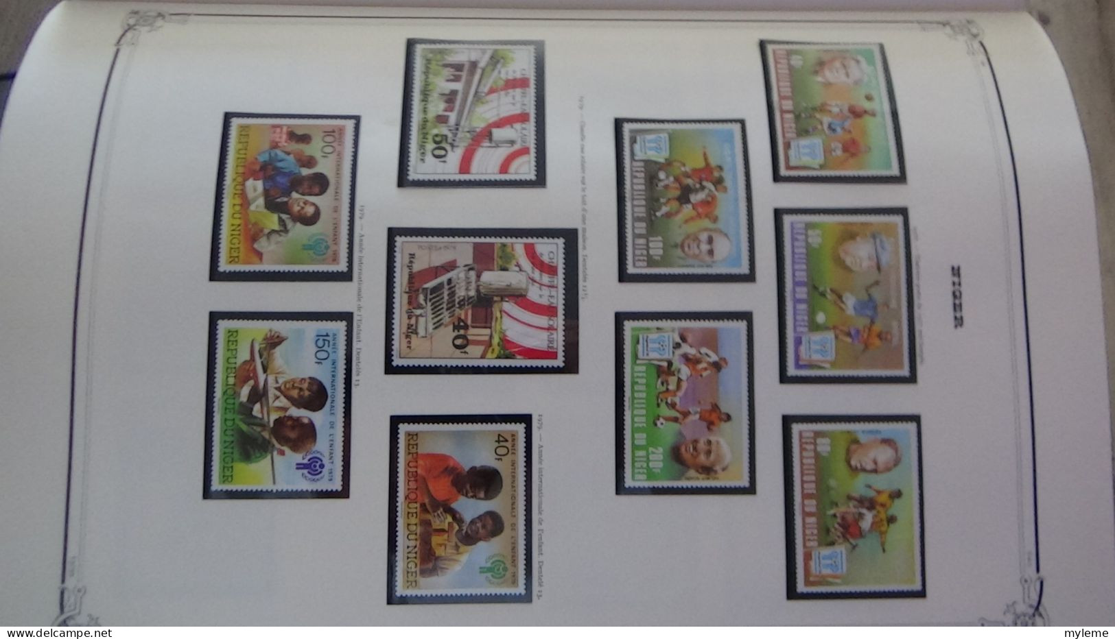 BC100 Collection de timbres et blocs ** du Niger sur feuille d'album.  A saisir !!!