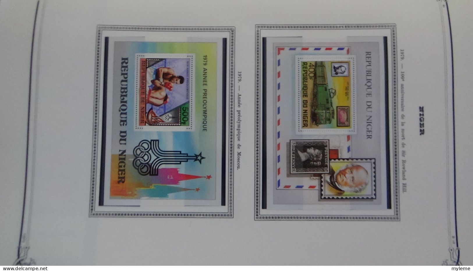 BC100 Collection de timbres et blocs ** du Niger sur feuille d'album.  A saisir !!!