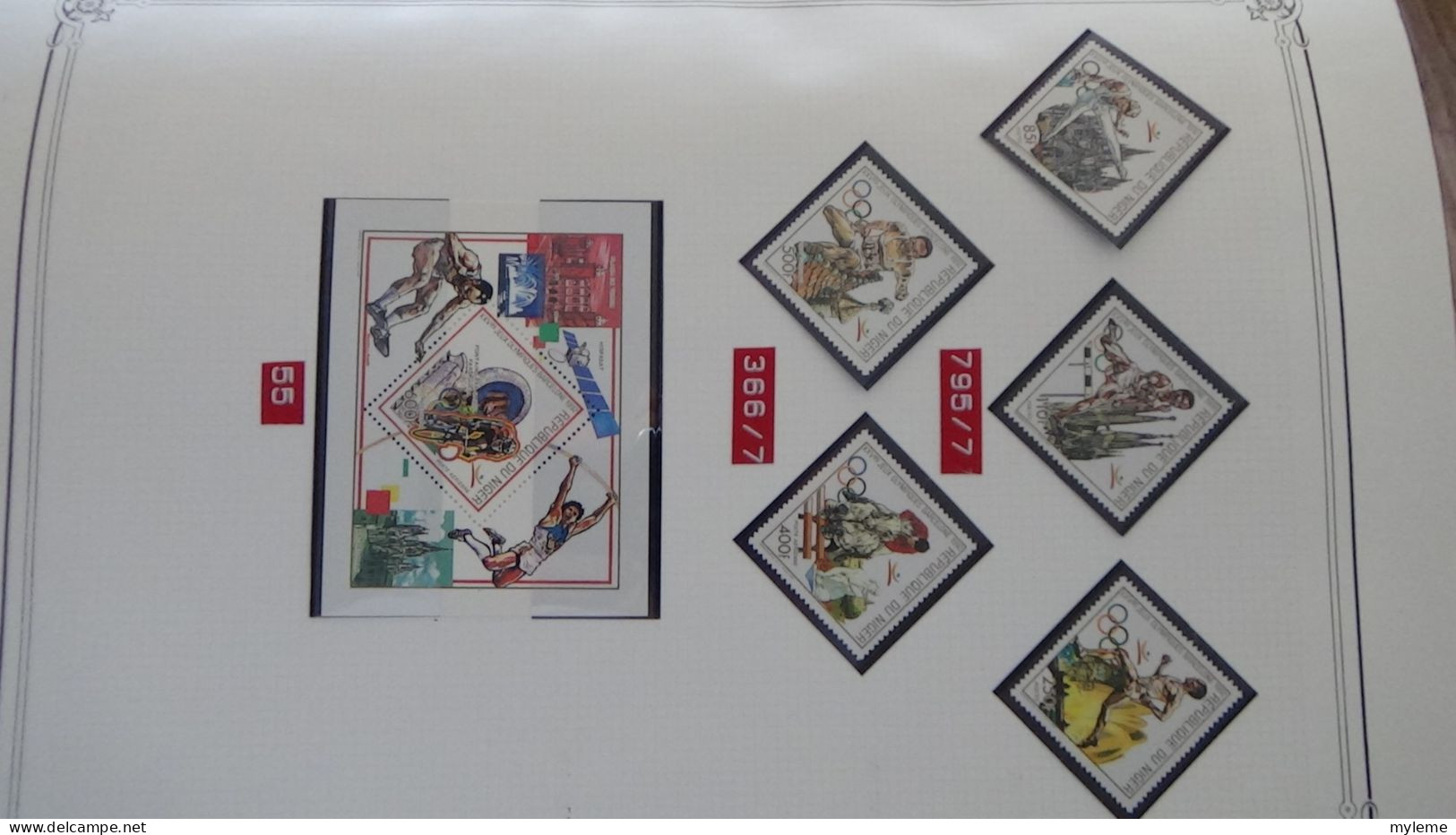 BC100 Collection de timbres et blocs ** du Niger sur feuille d'album.  A saisir !!!