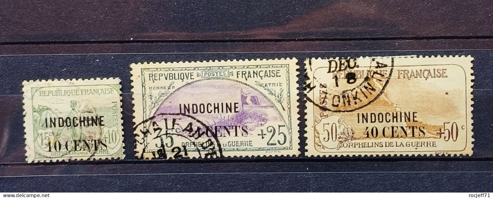 03 - 24 - Indochine - N°90 + 92 + 93 - Usati