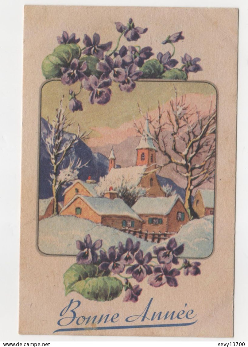 4 cartes postales Joyeux Noël et Bonne Année