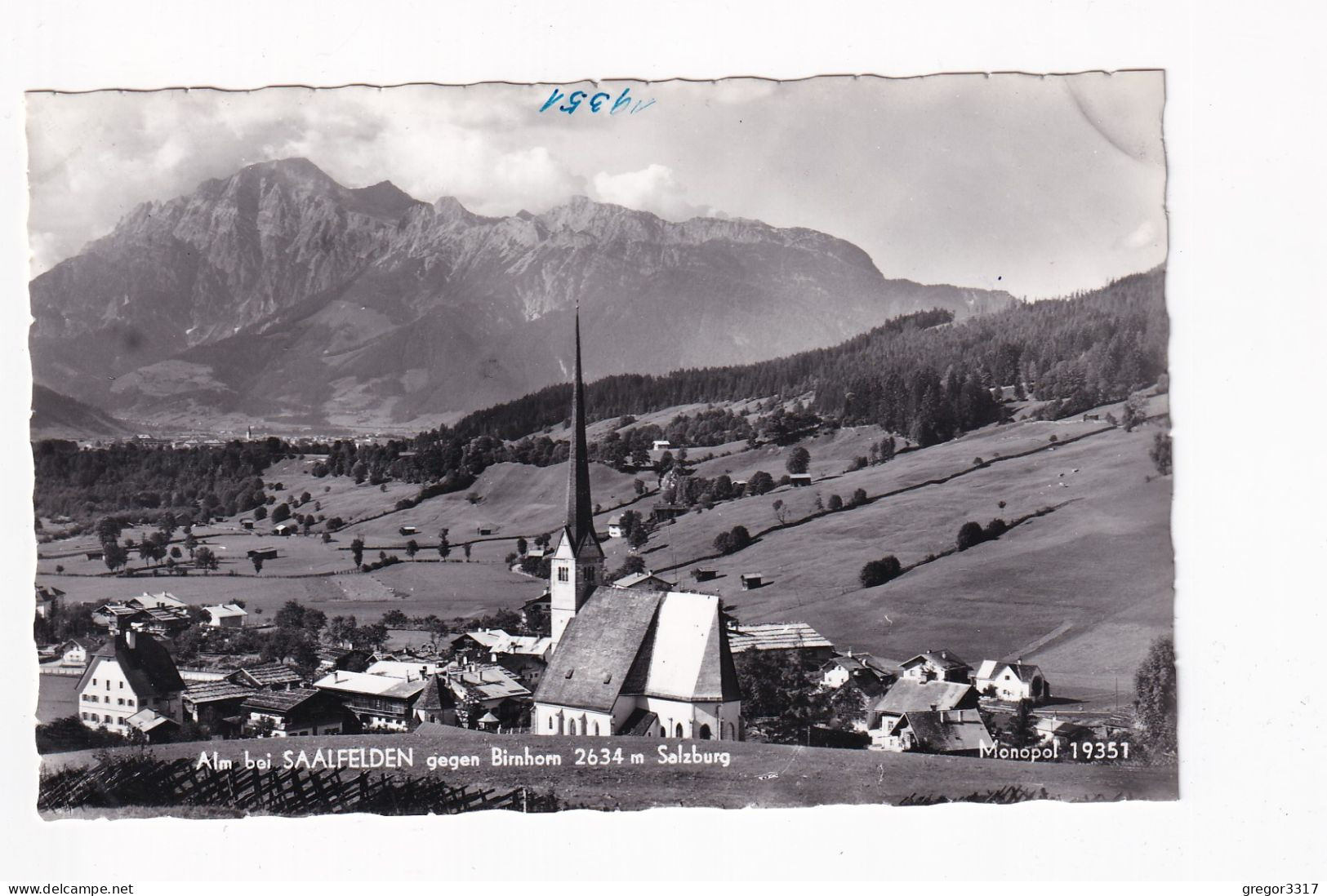 E6157) ALM Bei SAALFELDEN  Kirche U. Häuser Gegen Birnhorn - Salzburg ALT! - Saalfelden