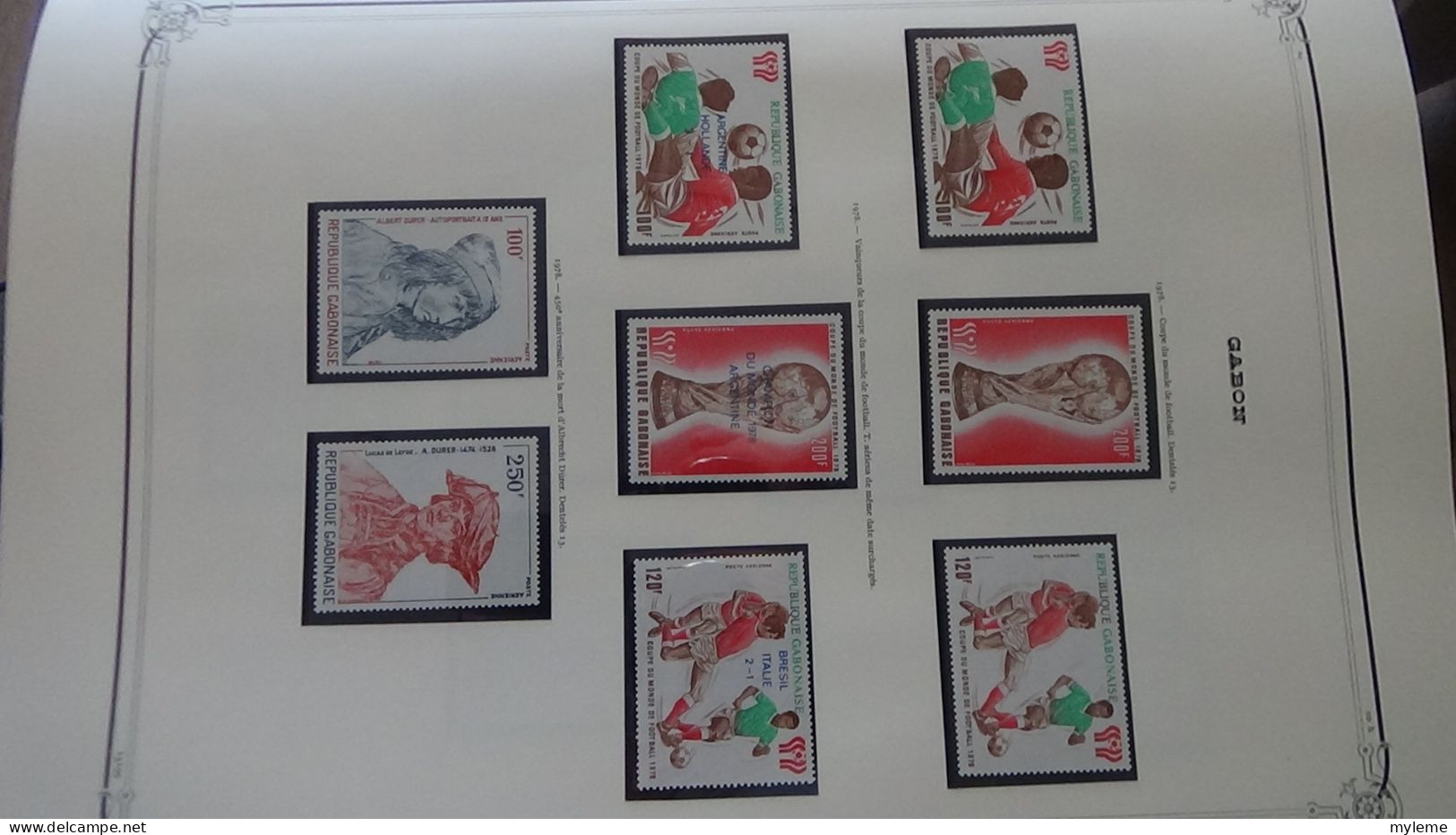 BC101 Collection de timbres et blocs ** du Gabon sur feuille d'album.  A saisir !!!