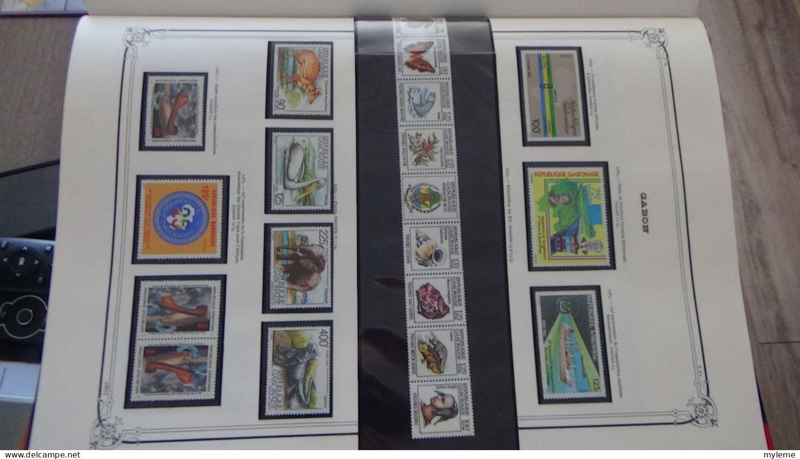 BC101 Collection de timbres et blocs ** du Gabon sur feuille d'album.  A saisir !!!