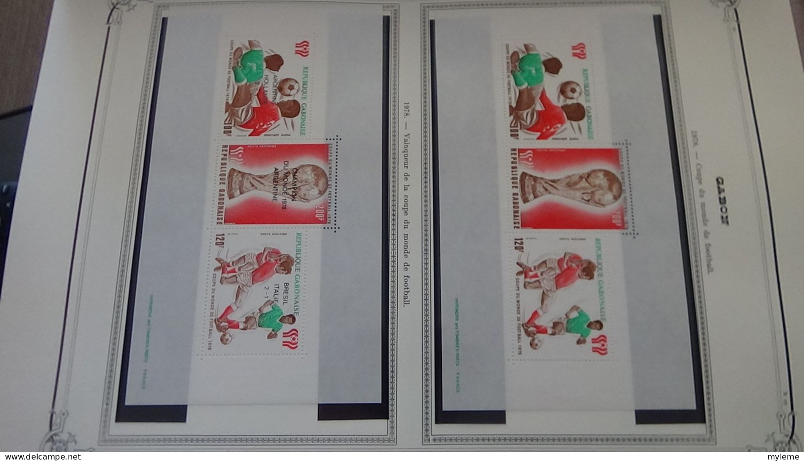 BC102 Collection de timbres et blocs ** du Gabon sur feuille d'album.  A saisir !!!