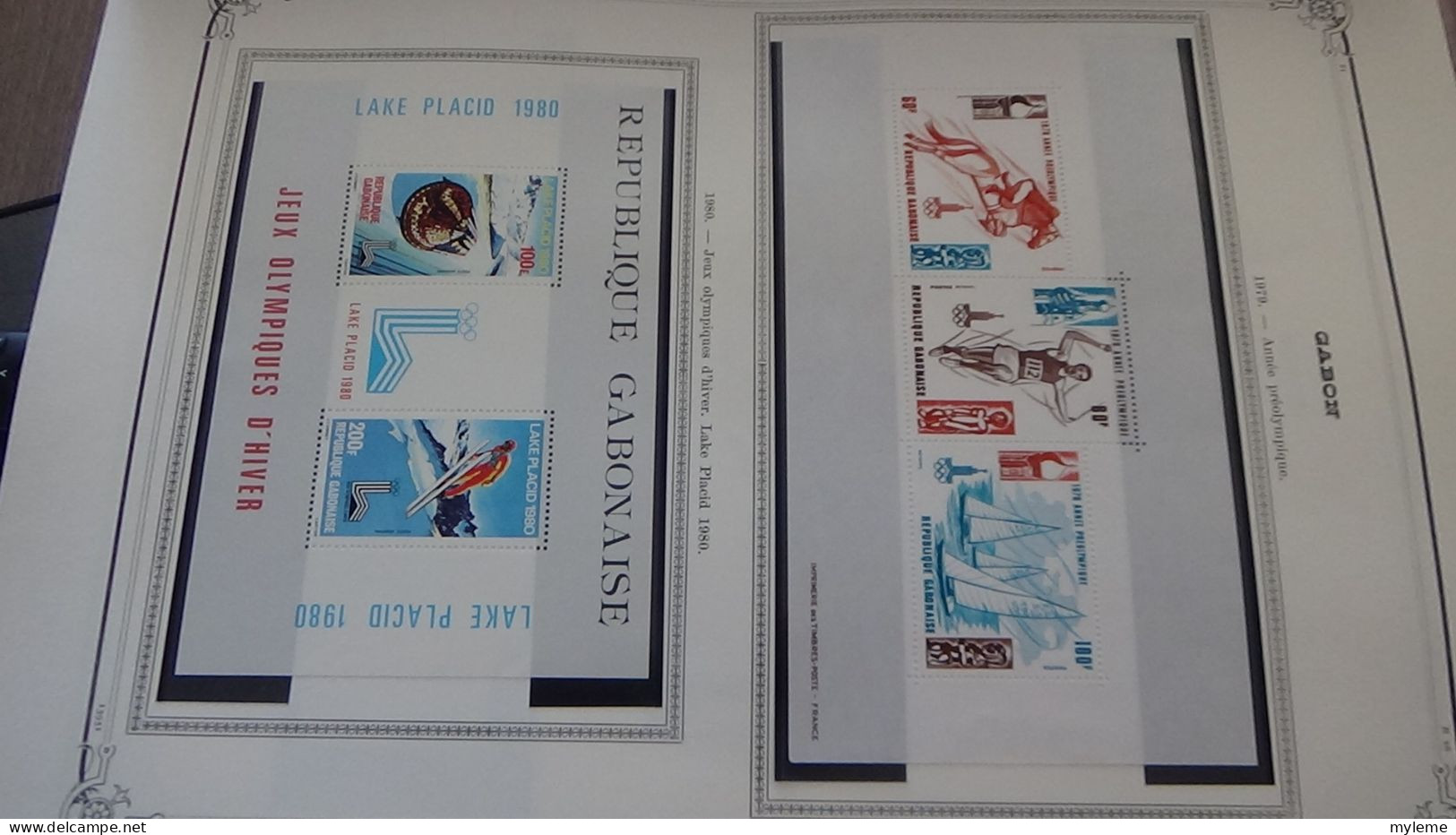 BC102 Collection de timbres et blocs ** du Gabon sur feuille d'album.  A saisir !!!