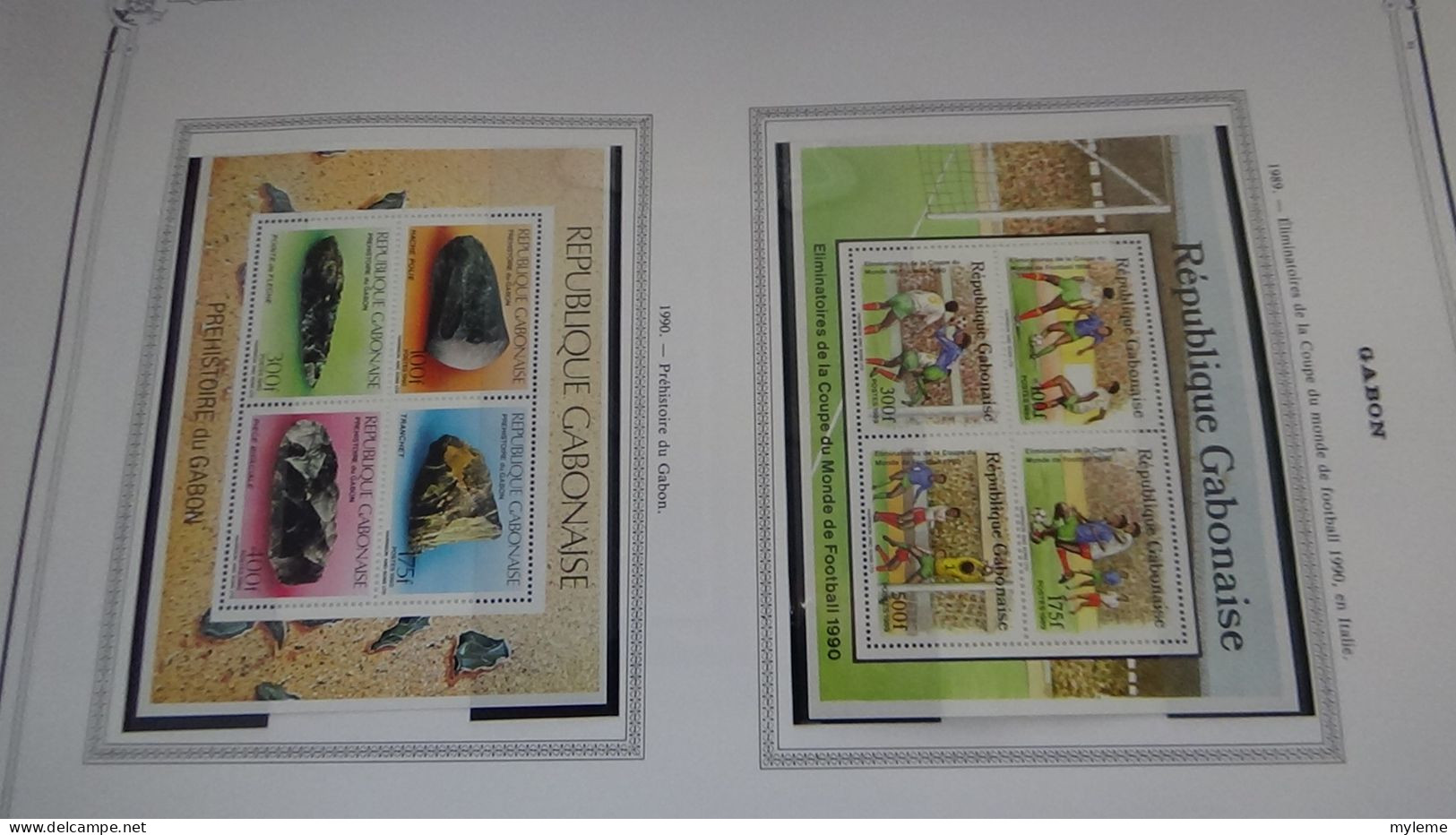 BC102 Collection de timbres et blocs ** du Gabon sur feuille d'album.  A saisir !!!