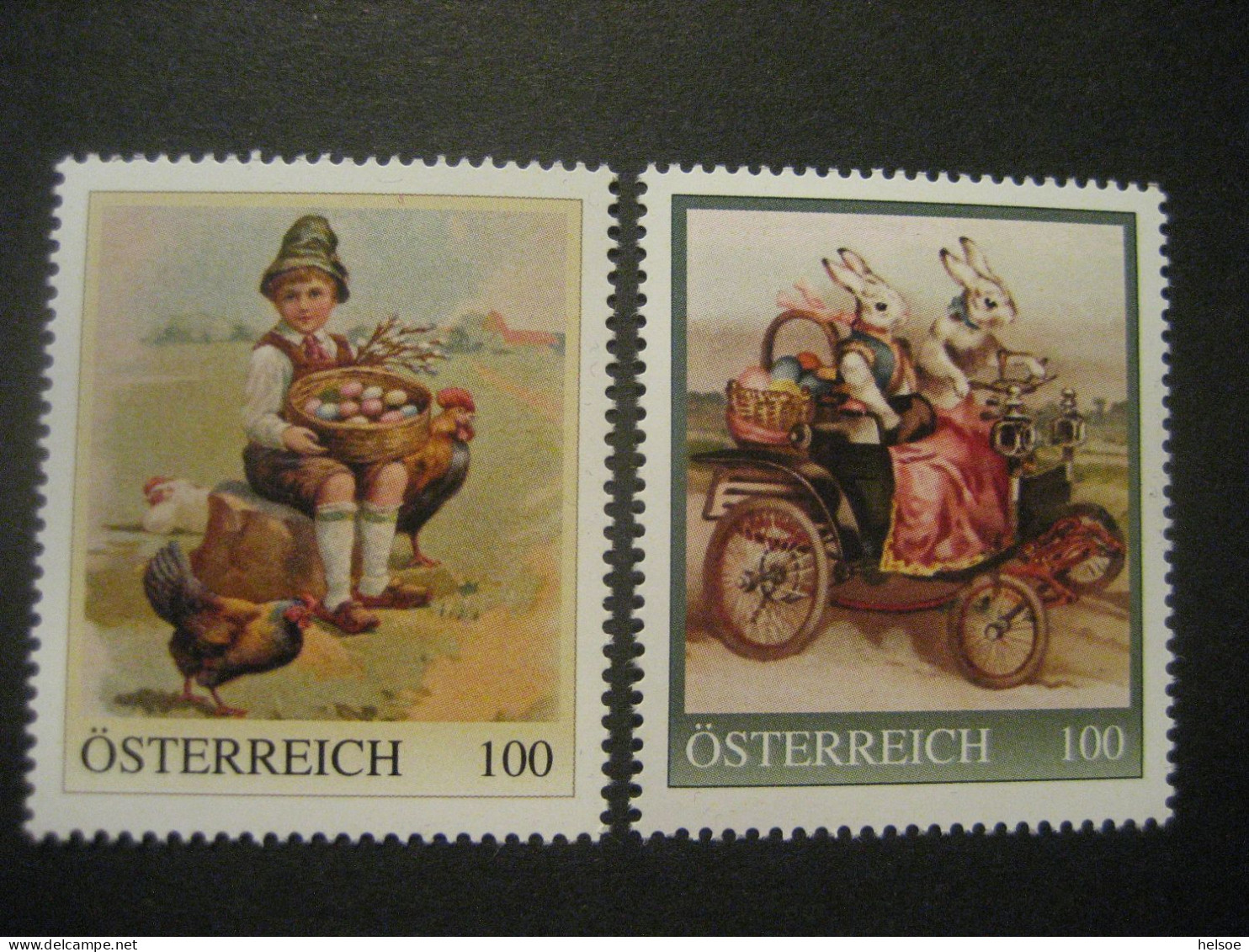 Österreich- PM Ostern 2023, Eiersuchen Und Osterhasen Ungebraucht - Personalisierte Briefmarken