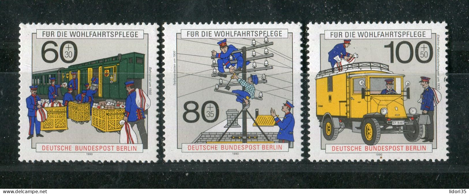 "BERLIN" 1990, Mi. 876-878 "Geschichte Der Post" ** (L0106) - Neufs