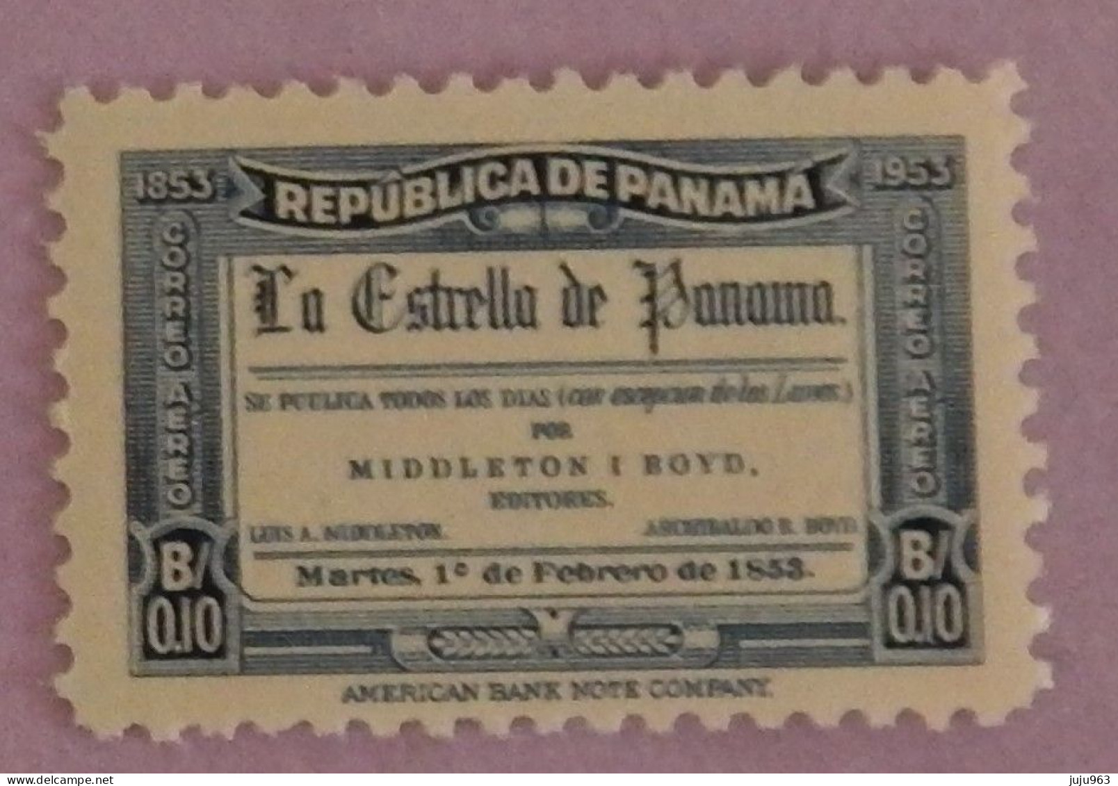 PANAMA YT PA 125 NEUF**MNH "JOURNAL LA ESTRELLA" ANNÉE 1953 - Panama