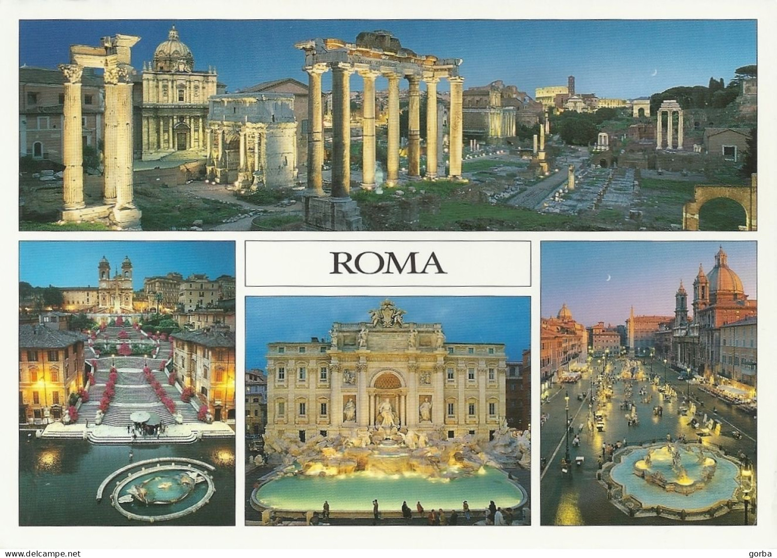 *CPM - ITALIE - LATIUM - ROME - Multivues - Grand Format - Panoramische Zichten, Meerdere Zichten