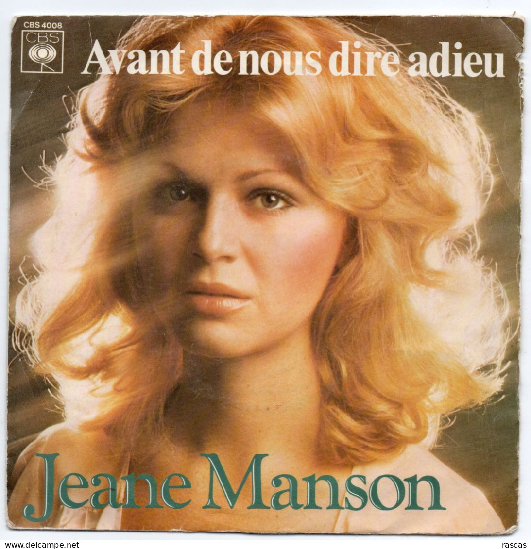 DISQUE VINYL 45 T DE LA CHANTEUSE JANE MANSON - AVANT DE NOUS DIRE ADIEU - Altri - Francese