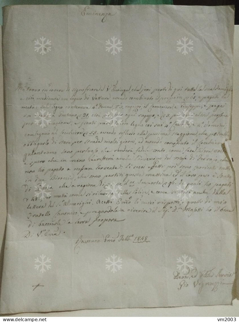 Italia Old Letter RAVENNA 1848 - 1. ...-1850 Vorphilatelie