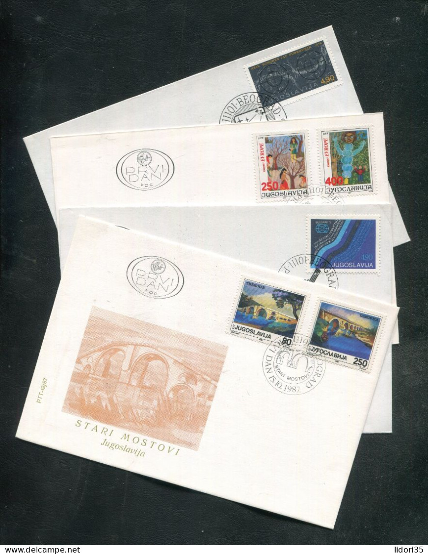 "JUGOSLAWIEN" Partie Mit 4 FDC, Vgl. Fotos (L0107) - Lots & Kiloware (mixtures) - Max. 999 Stamps