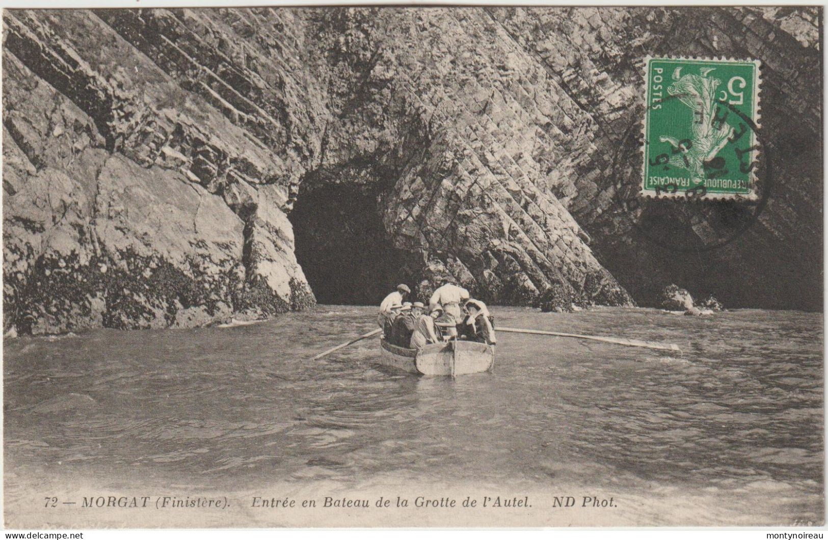 Dav: Finistère : MORGAT : Entrée  En Bateau  D Ela  Grotte De L '  Autel - Morgat