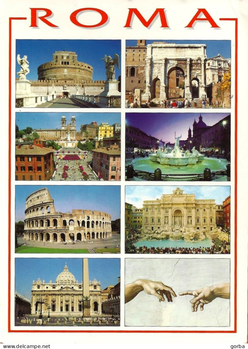 *CPM - ITALIE - LATIUM - ROME - Multivue - Panoramische Zichten, Meerdere Zichten