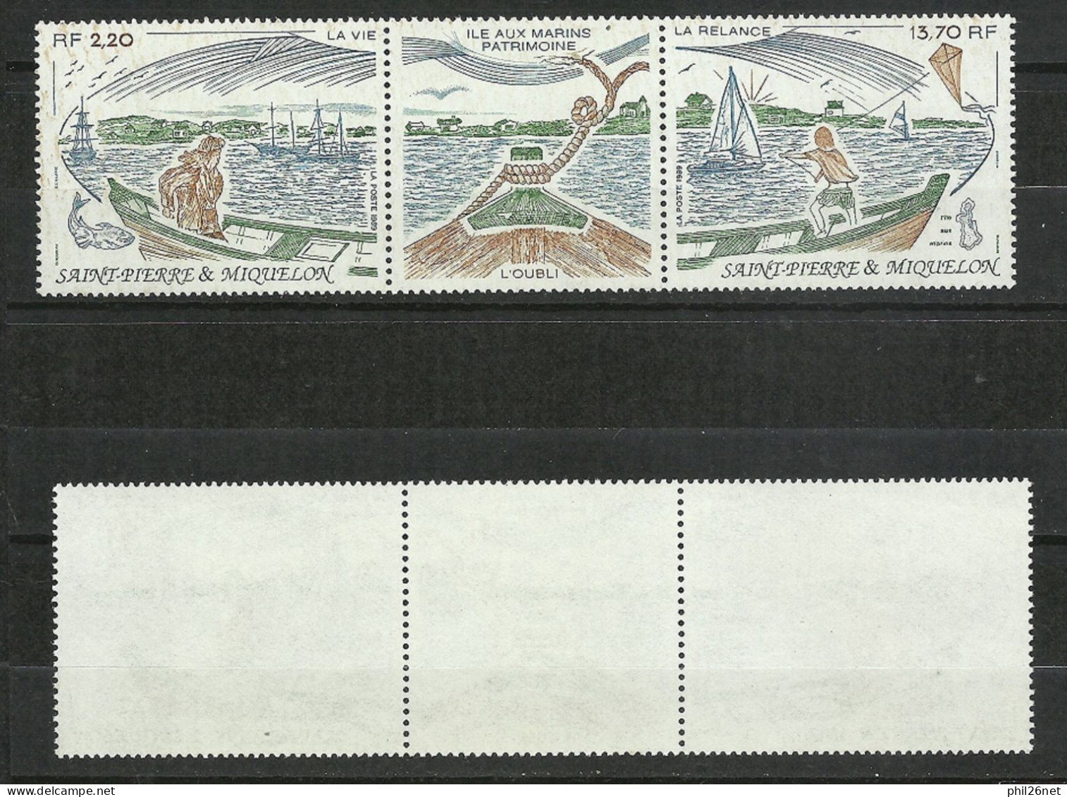 Saint Pierre Et Miquelon SPM Bande Bande N° 509A Pêche Île Aux Marins  Neufs * * TB = MNH VF Voir Scans  Soldé   ! ! ! - Neufs