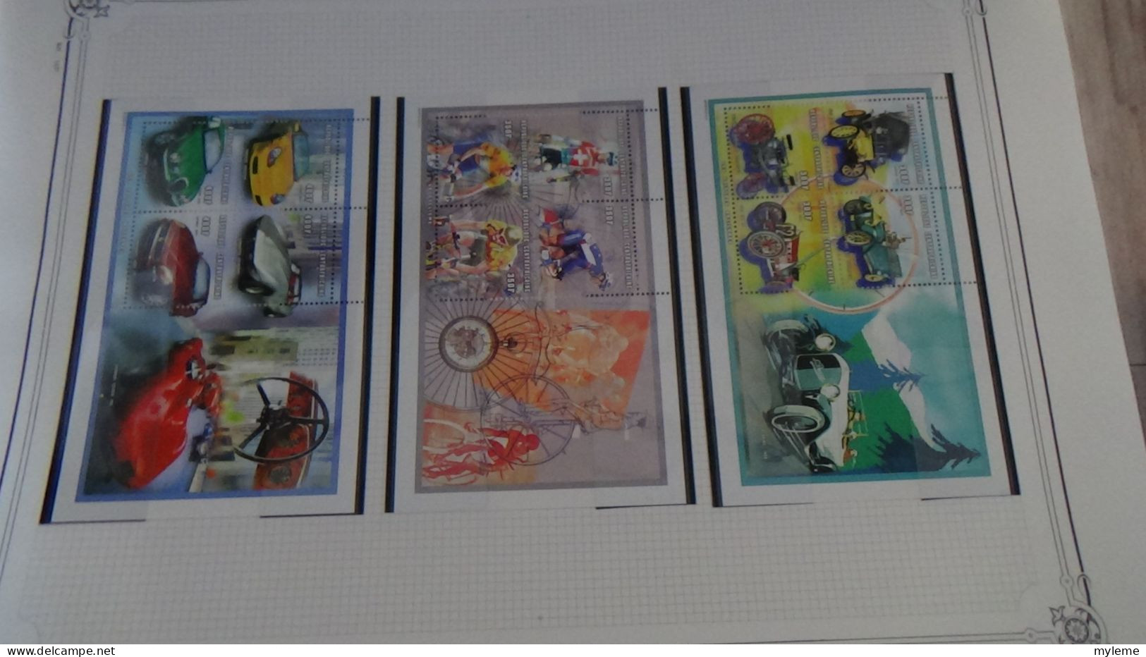 BC102 Collection de timbres et blocs ** de Centrafrique sur feuille d'album.  A saisir !!!