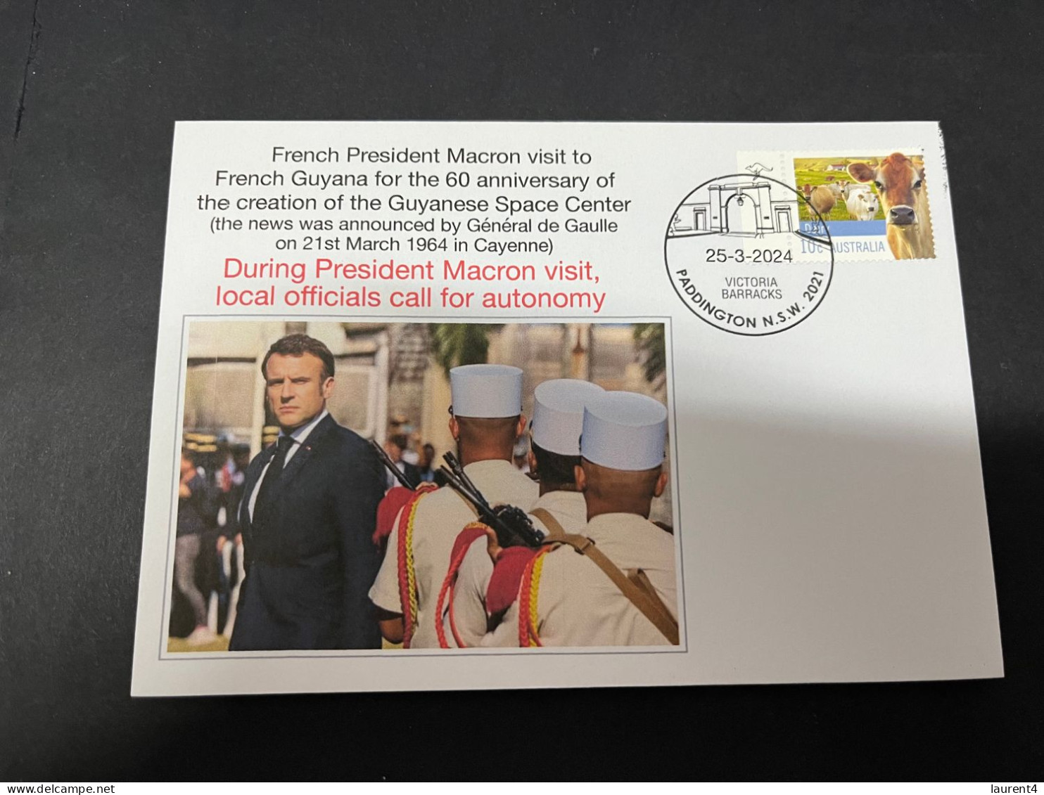 28-3-2024 (4 Y 18) French President Macron Visit To Guyana For 60th Anniversary Of Space Center - Autres & Non Classés