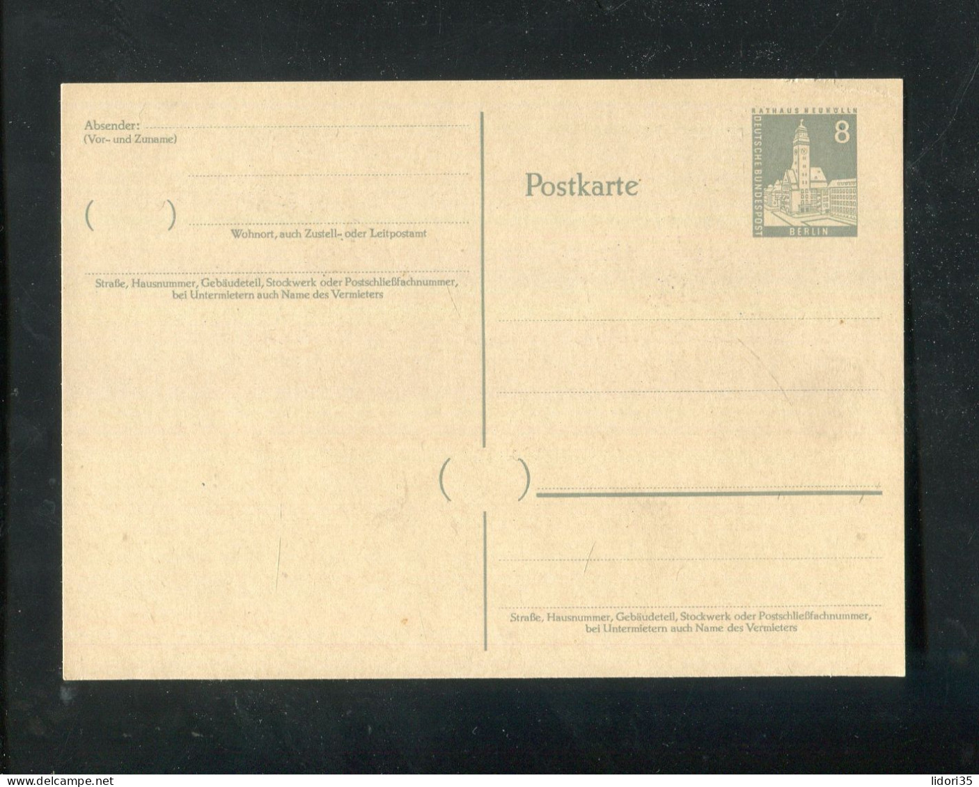 "BERLIN" 1957, Postkarte Mi. P 35 ** (L0108) - Cartoline - Nuovi