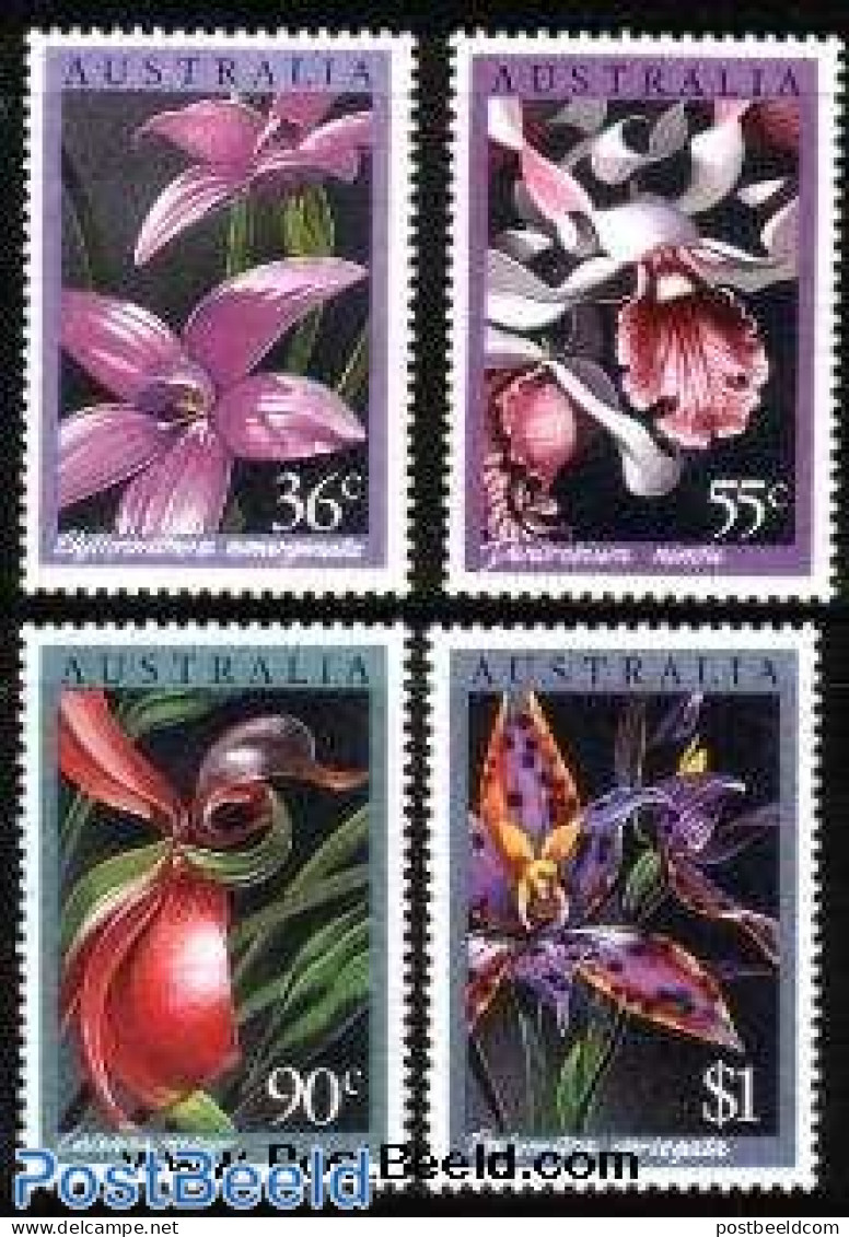 Australia 1986 Orchids 4v, Mint NH, Nature - Flowers & Plants - Orchids - Unused Stamps