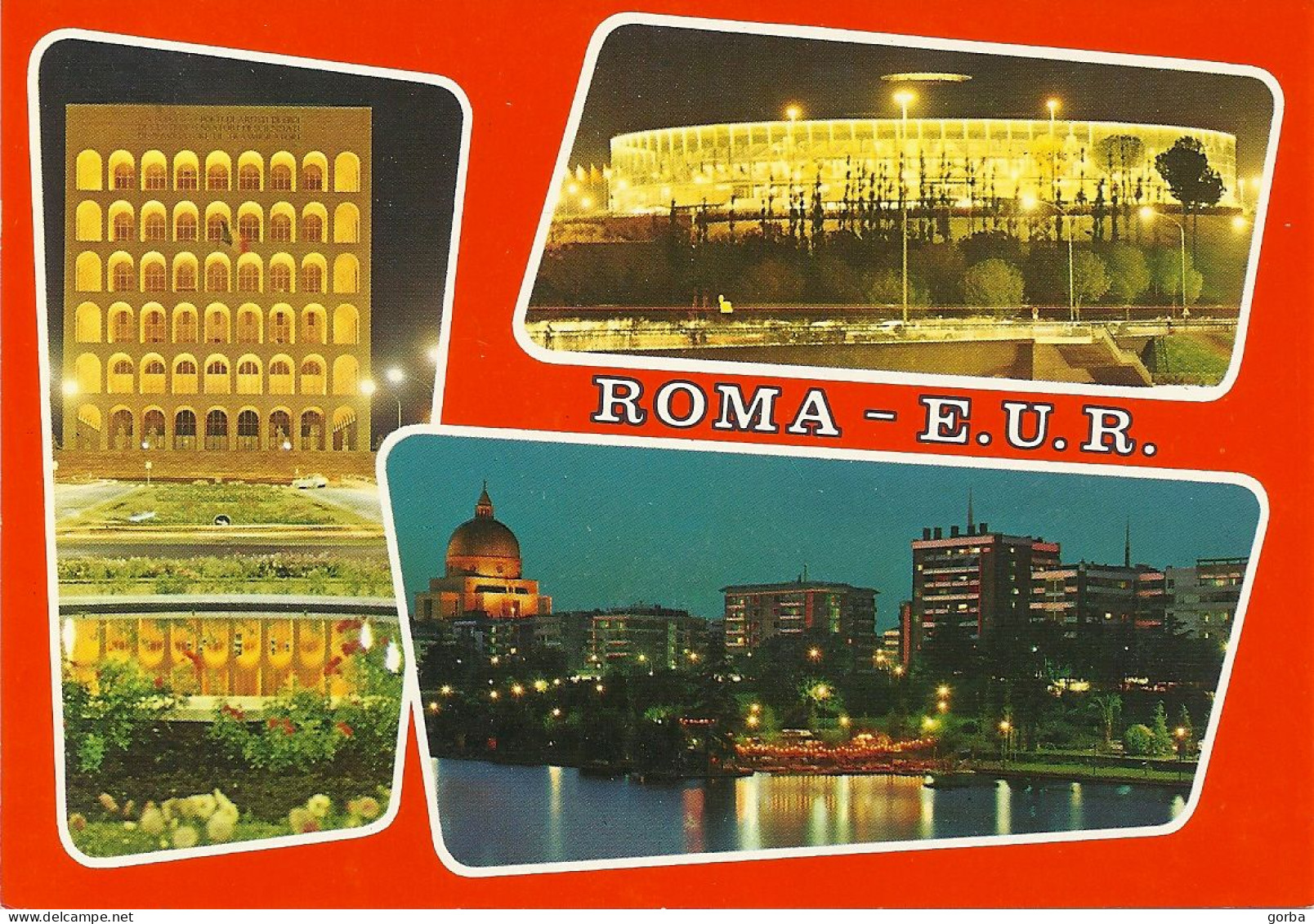 *CPM - ITALIE - LATIUM - ROME - E-U-R - Multivues - Tarjetas Panorámicas