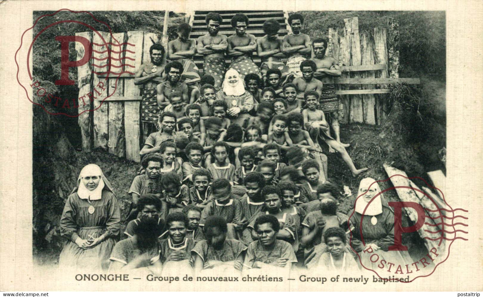 OCEANIA. PAPUA NUEVA GUINEA. ONONGHE GROUPE DE NOUVEAUX CHRETIENS - Papouasie-Nouvelle-Guinée