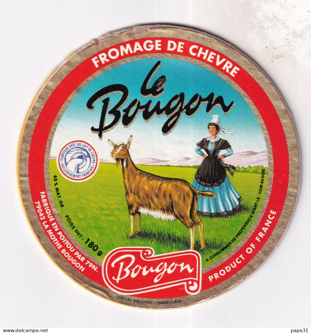 Etiquette  Ou Dessus De Boîte  De Fromage - FROMAGE DE CHEVRE  Le Bougon - Cheese