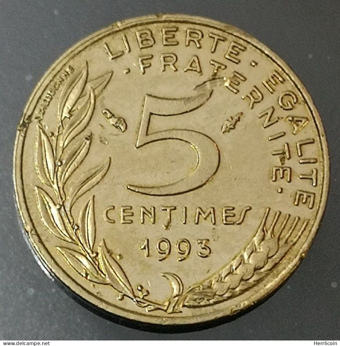 Monnaie France - 1993  3 Plis- 5 Centimes Marianne Cupro-aluminium - 5 Centimes