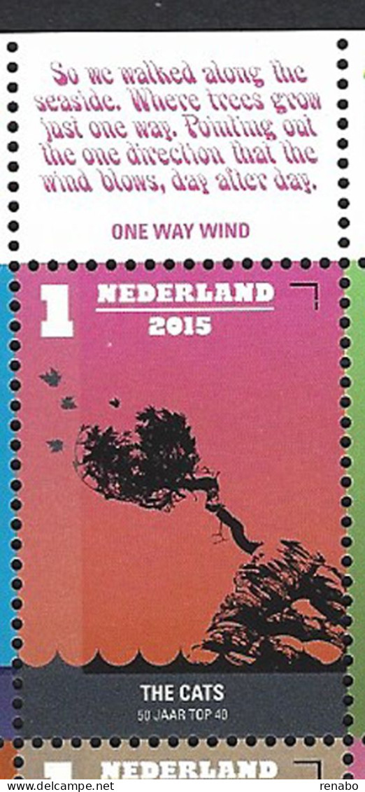 Pays-Bas, Nederland, Netherlands 2015; 50 Years Music Top 40, 10v M/s: THE CATS Musical - Katten