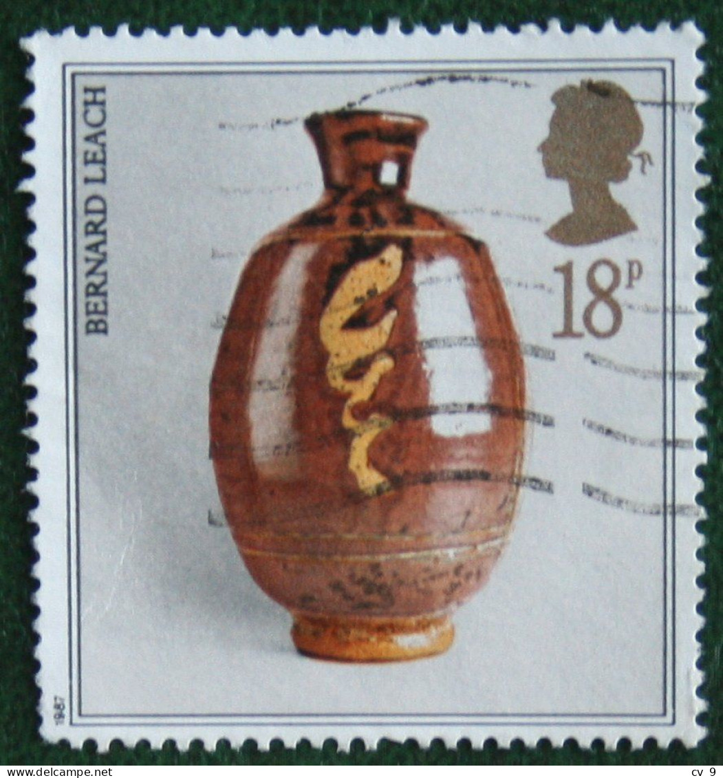 18 P POTTERY Poterie D'art (Mi 1122) 1987 Used Gebruikt Oblitere ENGLAND GRANDE-BRETAGNE GB GREAT BRITAIN - Used Stamps