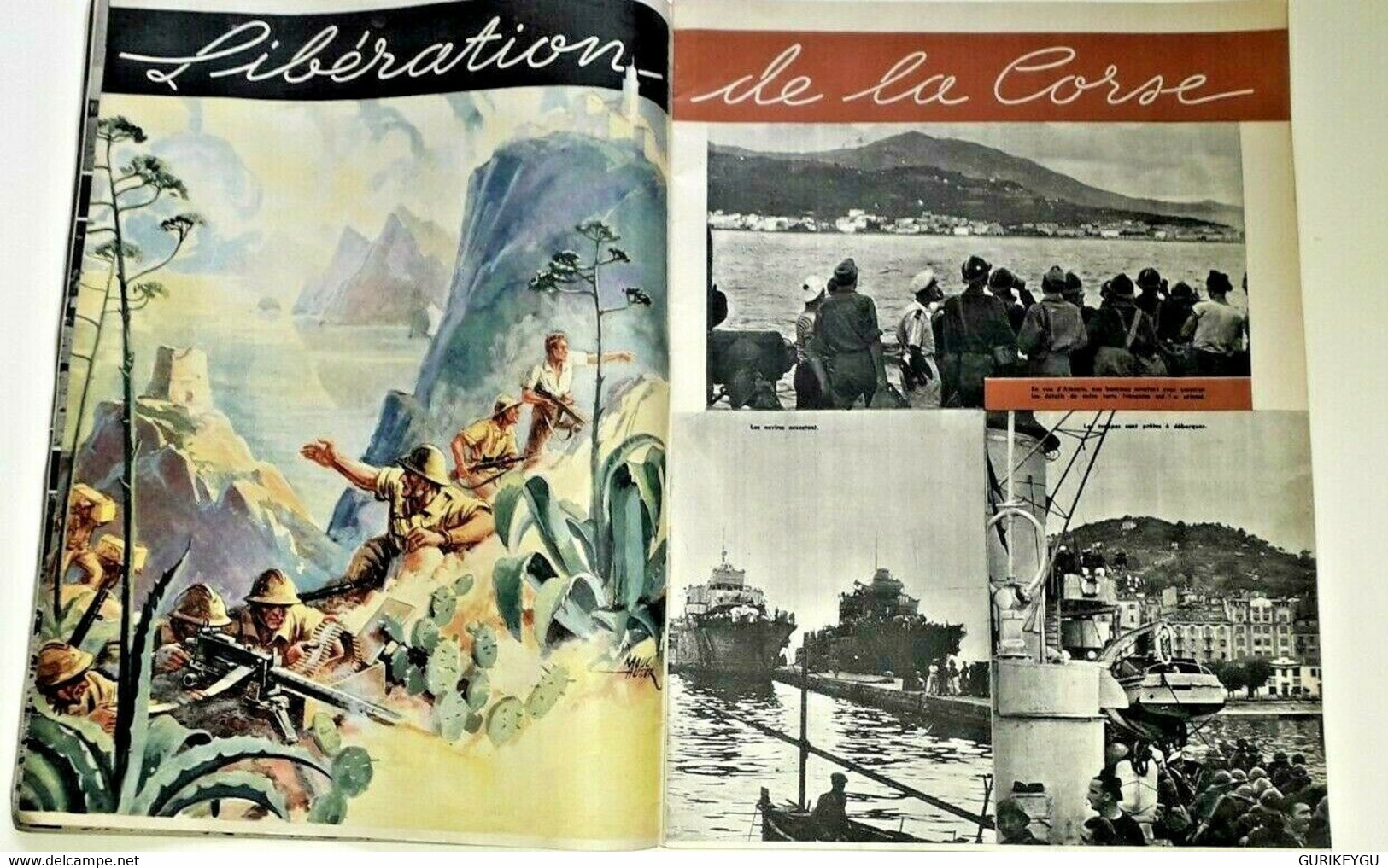 L'armée Françaises Au Combat 2 Dessin CALVO 1945 Libération De La CORSE Cheminot - Sagédition